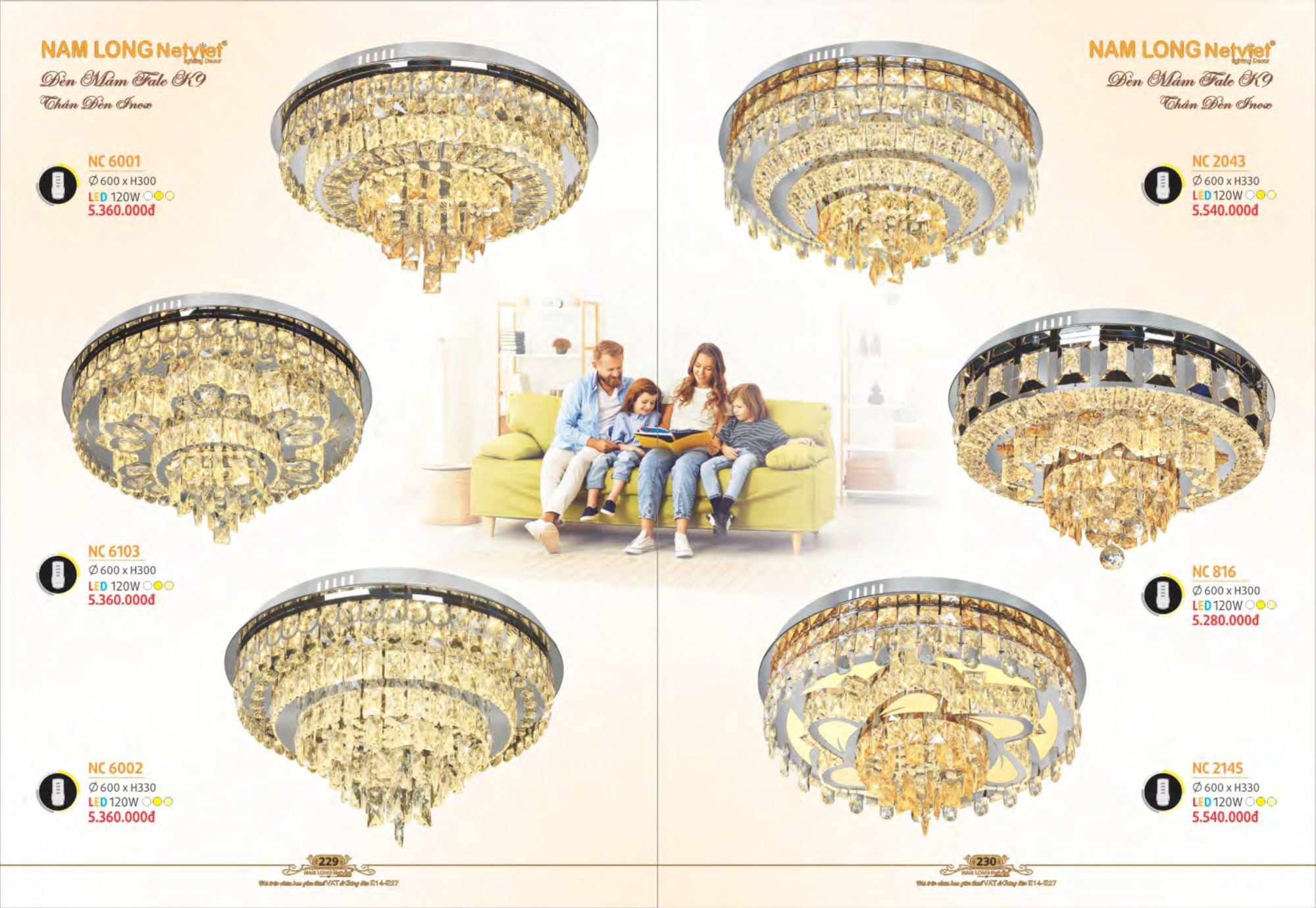 Bảng giá đèn trang trí Nam Long